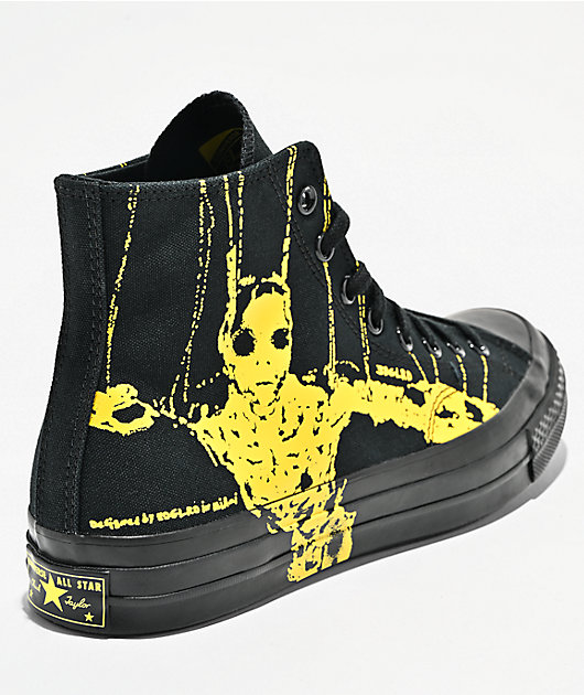 Converse x EDGLRD Chuck 70 Hi Black & Yellow Shoes