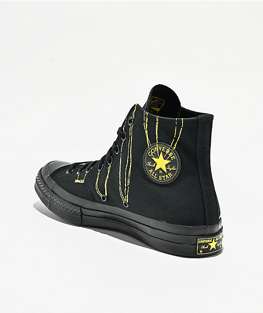 Converse x EDGLRD Chuck 70 Hi Black & Yellow Shoes