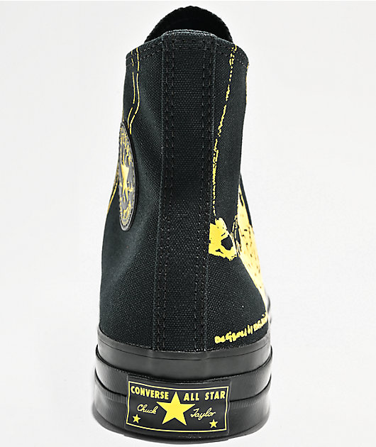 Converse x EDGLRD Chuck 70 Hi Black & Yellow Shoes | Zumiez