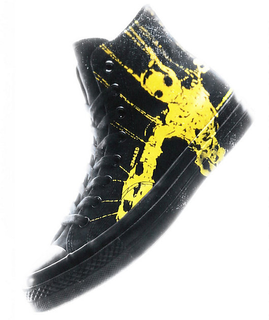 Converse x EDGLRD Chuck 70 Hi Black & Yellow Shoes | Zumiez
