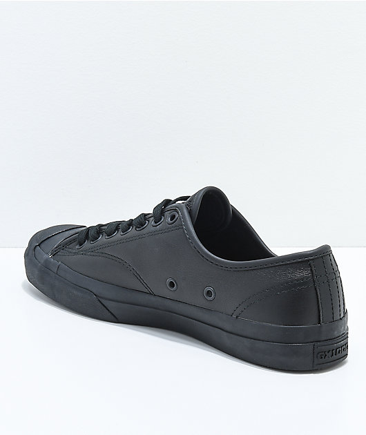 Converse x GX1000 Jack Purcell Pro zapatos de skate de cuero negro | Zumiez