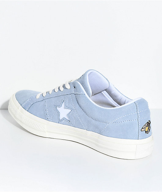converse x golf wang one star le fleur blue shoes
