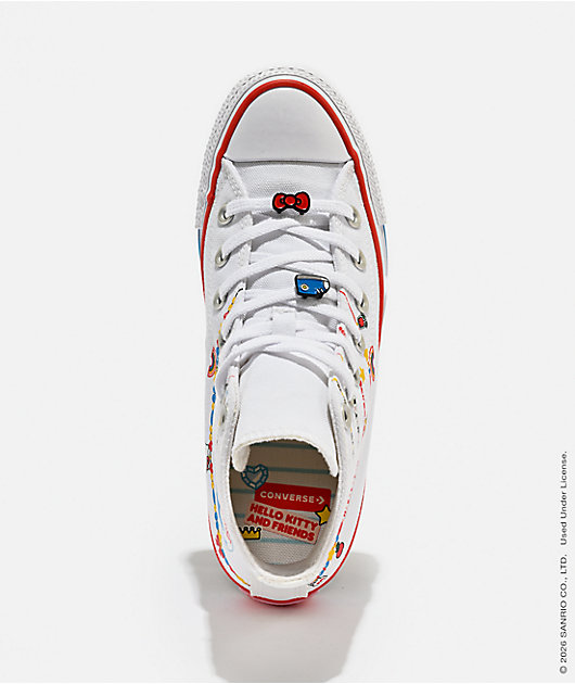 Converse x Hello Kitty & Friends Chuck Taylor All Star White & Red High Top Shoes