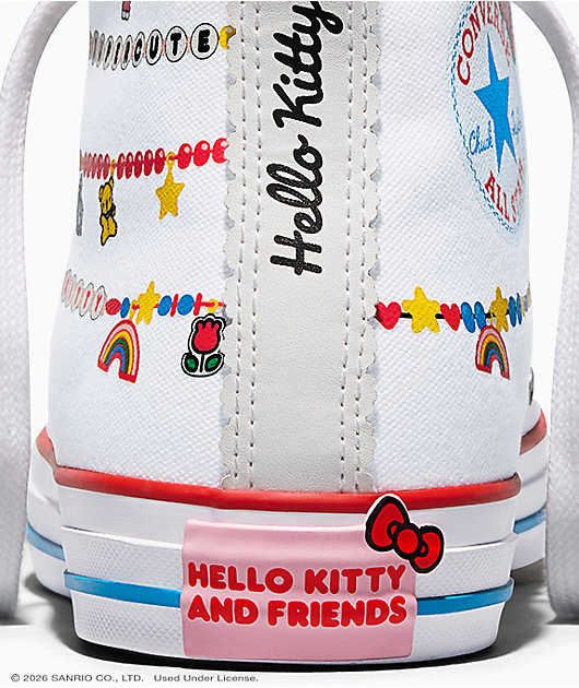 Converse x Hello Kitty & Friends Chuck Taylor All Star White & Red High Top Shoes
