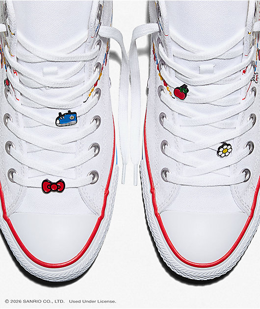 Converse x Hello Kitty & Friends Chuck Taylor All Star White & Red High Top Shoes