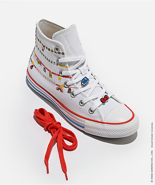 Converse x Hello Kitty & Friends Chuck Taylor All Star White & Red High Top Shoes
