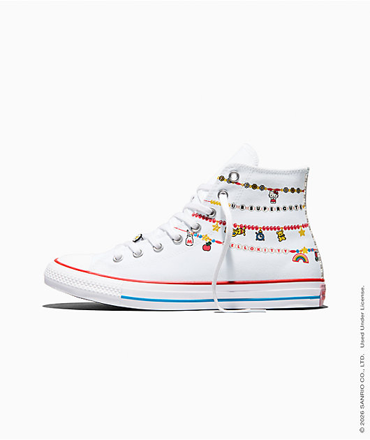 Converse x Hello Kitty & Friends Chuck Taylor All Star White & Red High Top Shoes