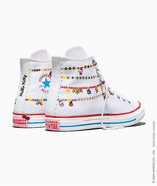 Converse x Hello Kitty & Friends Chuck Taylor All Star White & Red High Top Shoes
