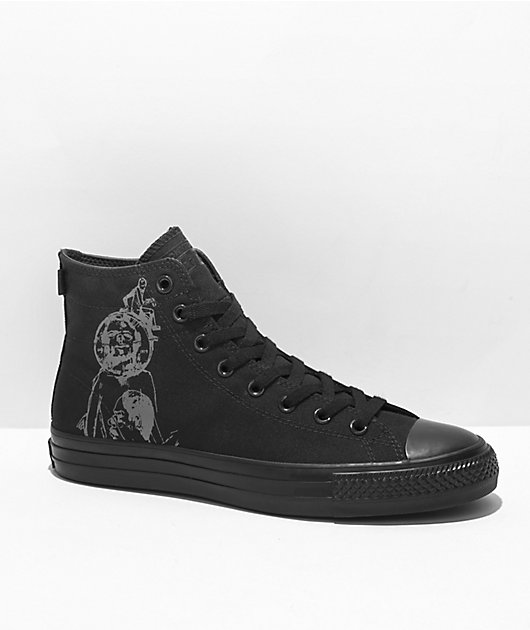 Converse x Krooked Chuck Taylor All Star Pro Mike Anderson Black High Top Shoes Zumiez