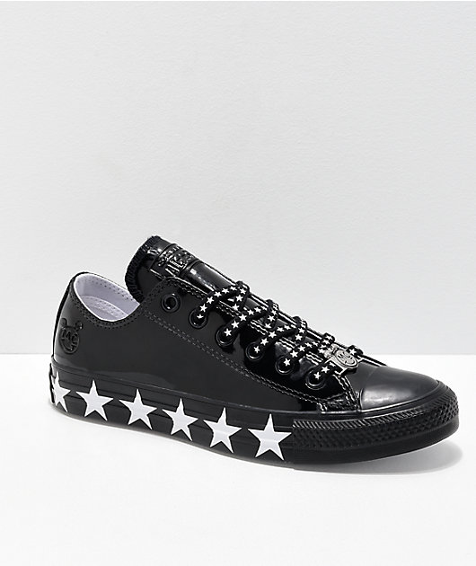 all black patent leather converse