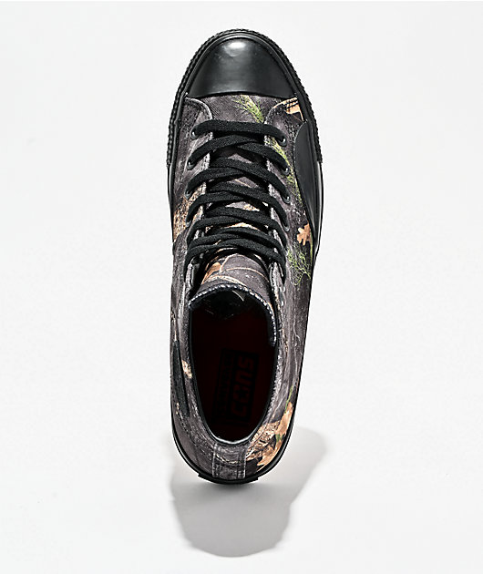 Converse x Realtree Chuck Taylor All Star Pro Hi Black & Camo Skate Shoes