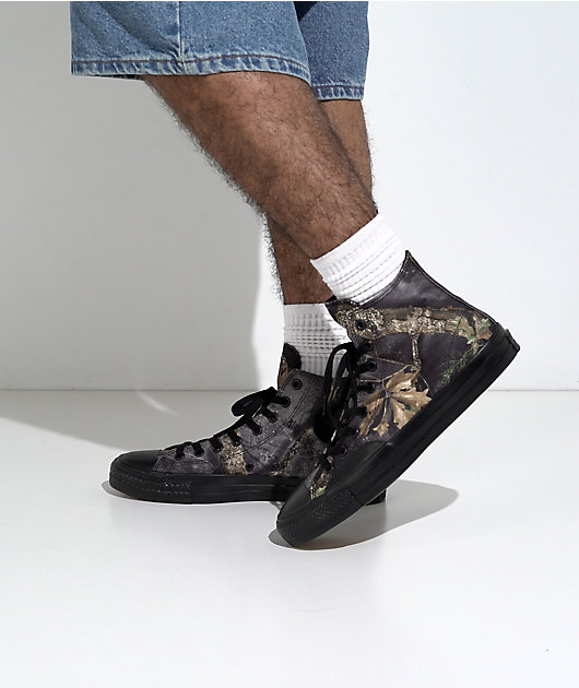 Converse x Realtree Chuck Taylor All Star Pro Hi Black & Camo Skate Shoes video
