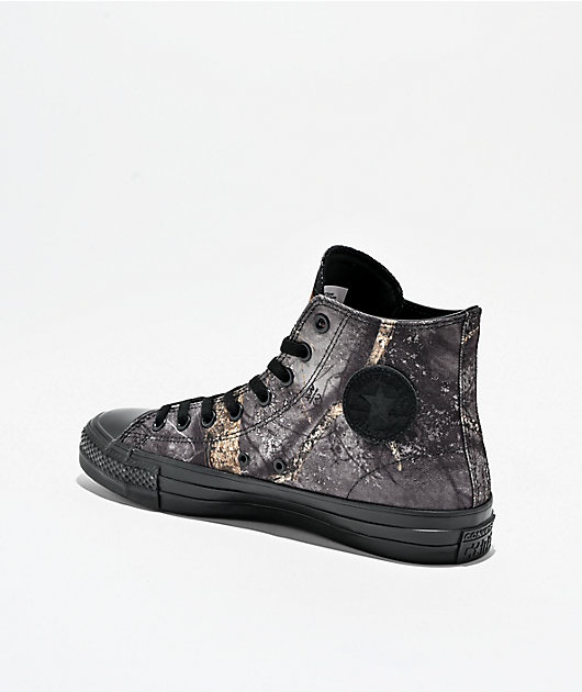 Converse x Realtree Chuck Taylor All Star Pro Hi Black & Camo Skate Shoes