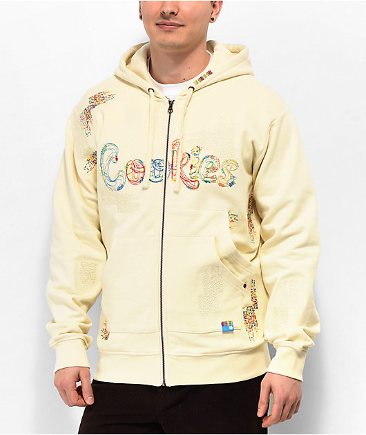 Cookies Anthem Cream Zip Hoodie Zumiez