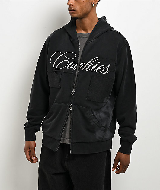 Cookies Artisan Black Wash Heavyweight Zip Hoodie | Zumiez