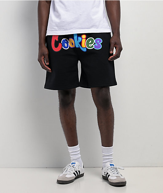 Cookies Batallion Logo Black Sweat Shorts