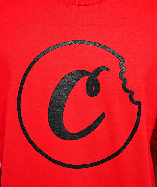Cookies Bite Outline Red T-Shirt