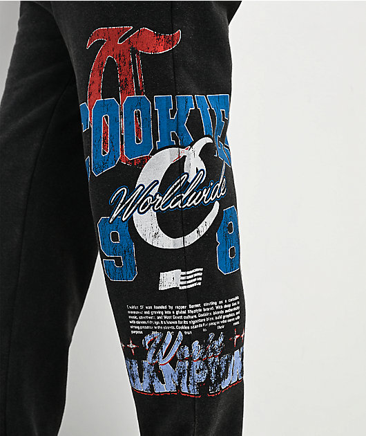 Cookies Champions Only Black Wash Sweatpants