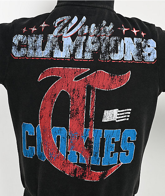 Cookies Champions Only Black Wash Zip Hoodie