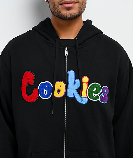 Cookies Chenille Black & Multicolor Zip Hoodie | Zumiez