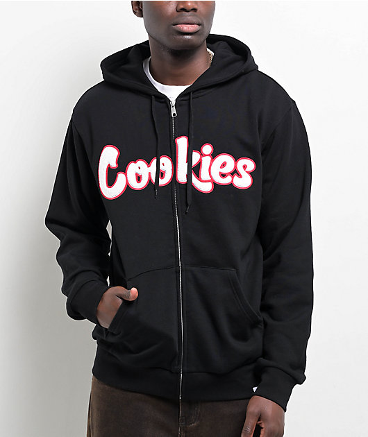 Cookies Chenille Black Zip Hoodie