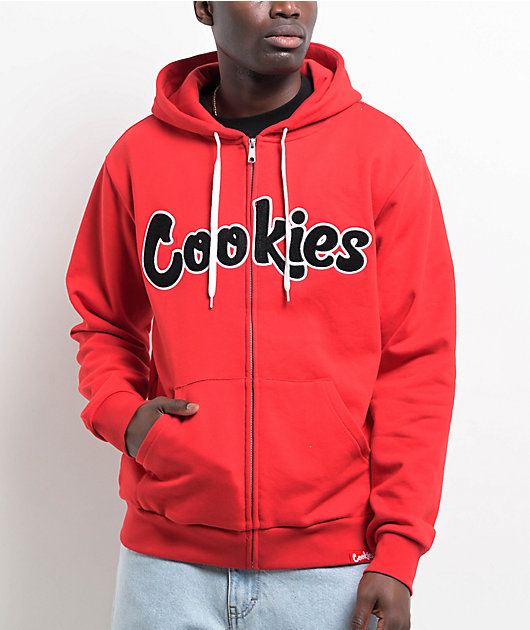 Cookies Chenille Red Zip Hoodie | Zumiez