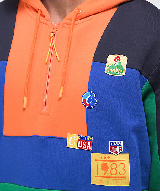 Cookies Colores Navy, Green, & Orange Hoodie