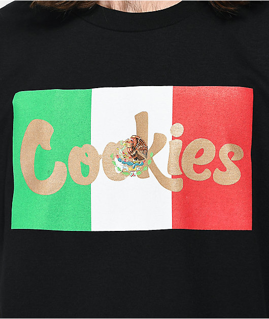 Cookies Con Safos Flag Black T-Shirt 