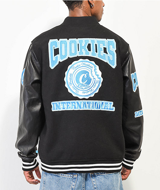 Cookies Double Up Black & Blue Letterman Jacket