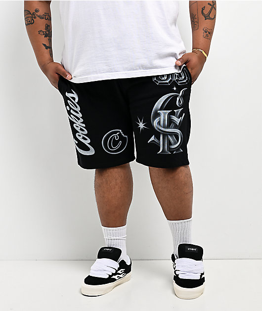 Cookies Draft Day Black Sweat Shorts