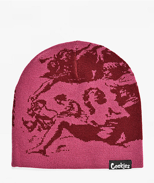 Cookies Fast Life Pink Skully Beanie