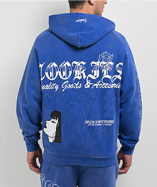 Cookies Florist Blue Wash Zip Hoodie