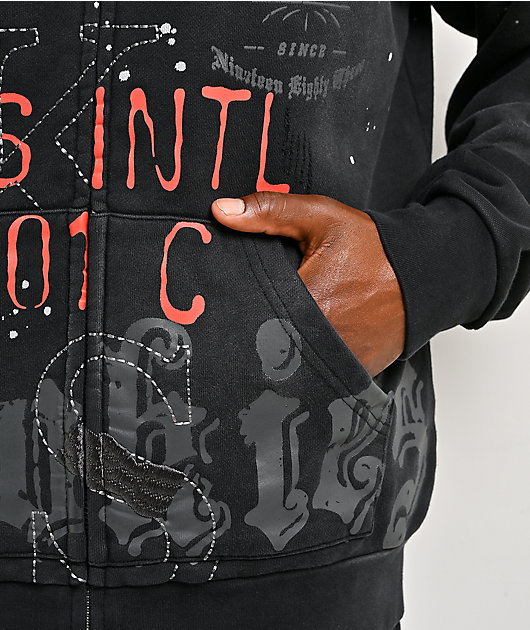 Cookies Gold Rush Splatter Black Heavyweight Zip Hoodie