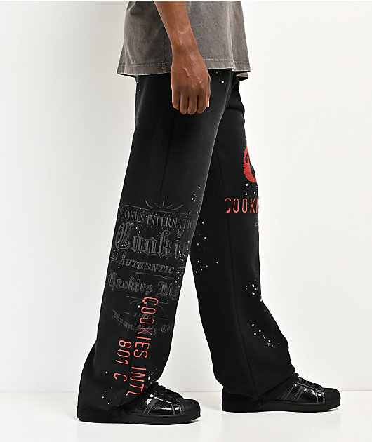 Cookies Gold Rush Splatter Black Sweatpants