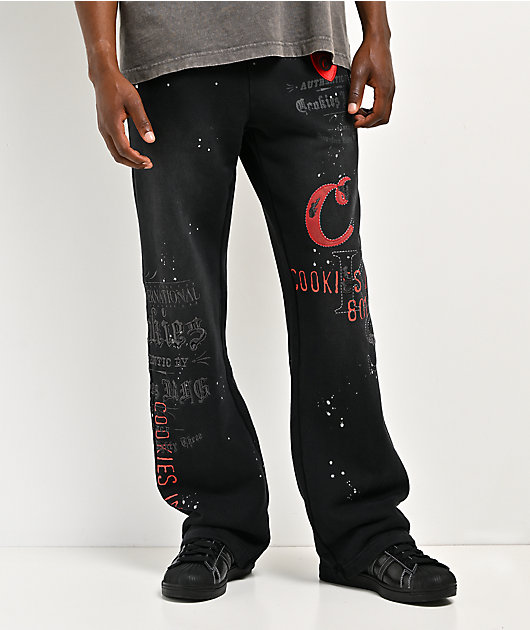 Cookies Gold Rush Splatter Black Sweatpants
