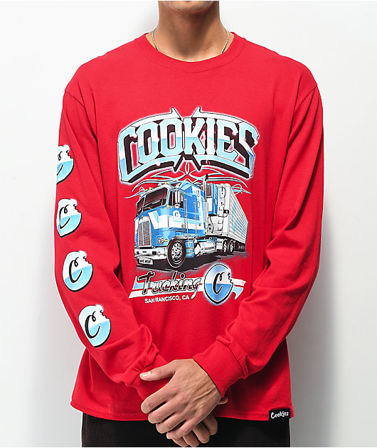 Cookies Haulin' Weight Red Long Sleeve T-Shirt
