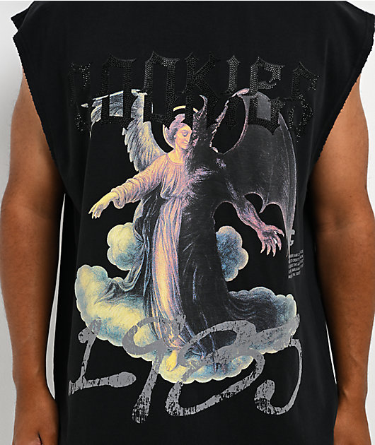 Cookies Heaven Or Hell Fallen Angel Black Knit Tank Top