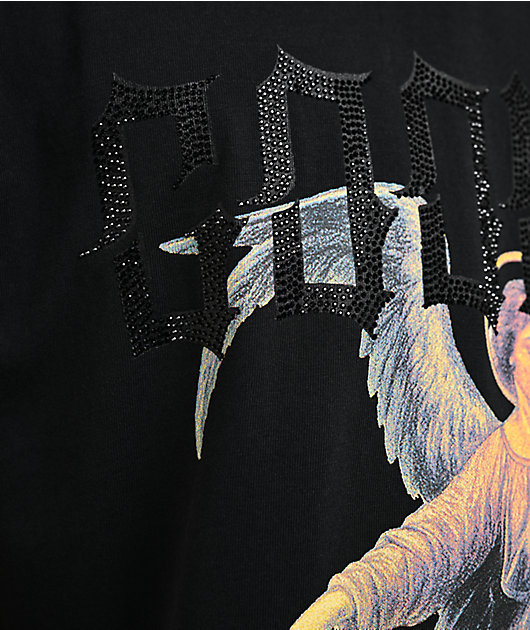 Cookies Heaven Or Hell Fallen Angel Black Knit Tank Top