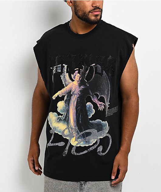 Cookies Heaven Or Hell Fallen Angel Black Knit Tank Top
