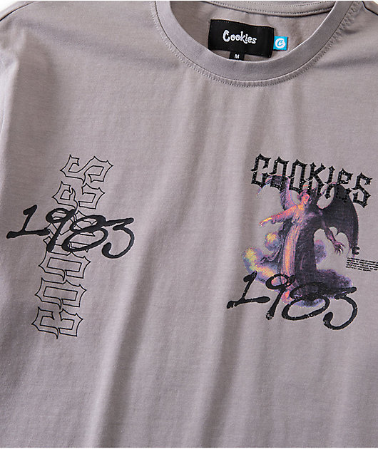 Cookies Heaven Or Hell Sinners Grey Knit T-Shirt