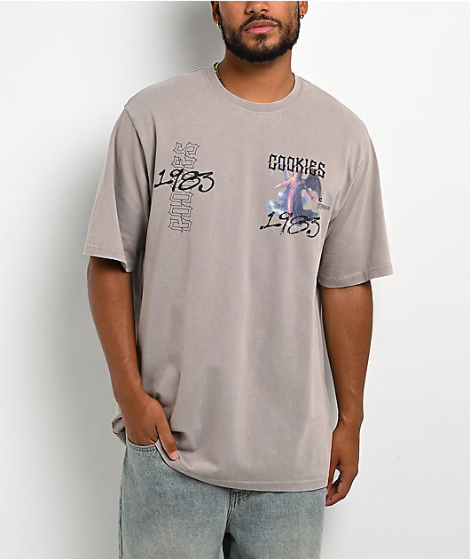Cookies Heaven Or Hell Sinners Grey Knit T-Shirt