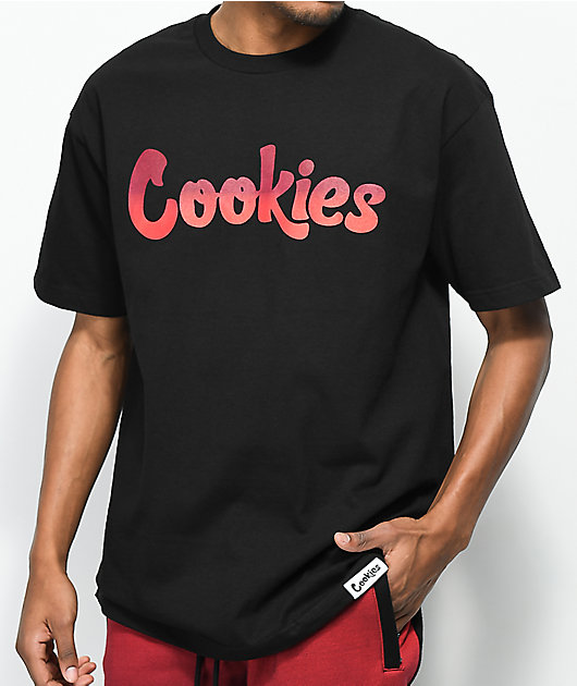 black and red cookies shirt