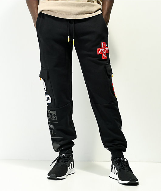Cookies Mile High Black Cargo Jogger Sweatpants Zumiez