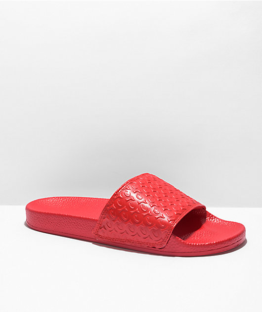 Cookies Monograma en relieve Sandalias rojas
