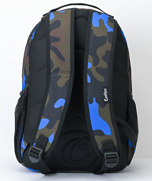 Noir Textured Nylon Shoulder Bag Cookies Blue Camo – Black Market