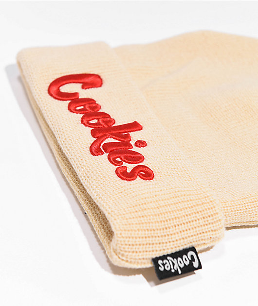 cookies beanie red and black