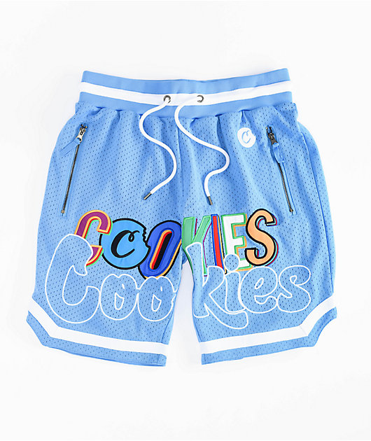 Cookies On The Block Sky Blue Mesh Shorts