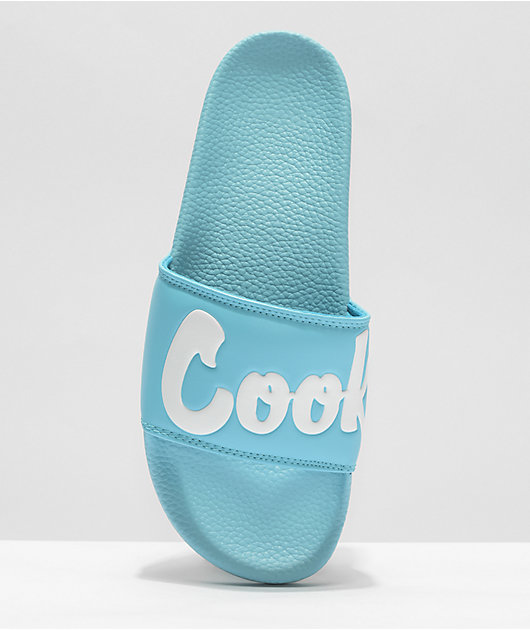 Cookies Original Mint Logo Blue Slide Sandals