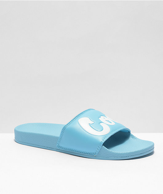 Cookies Original Mint Logo Blue Slide Sandals | Zumiez display picture 1