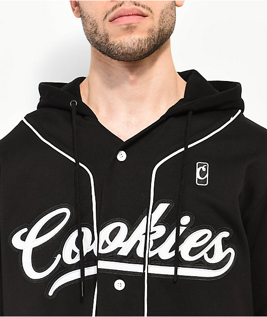Cookies Pack Black Hooded Baseball Jersey
